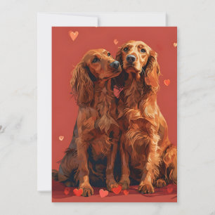 Irish Setter Valentijnsdag Feestdagenkaart