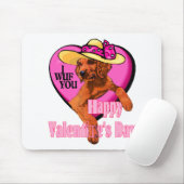 Irish Setter Valentijnsdag Gifts Muismat (Met muis)