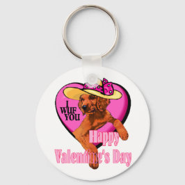 Irish Setter Valentijnsdag Gifts Sleutelhanger