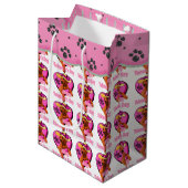 Irish Setter Valentijnsdag Medium Cadeauzakje (Voorkant Gekanteld)