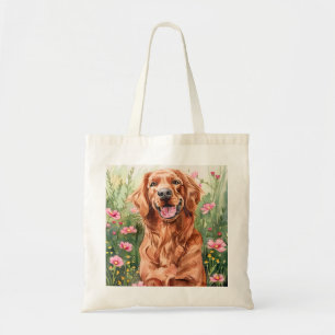 Irish Setter Waterverf Canvas tas