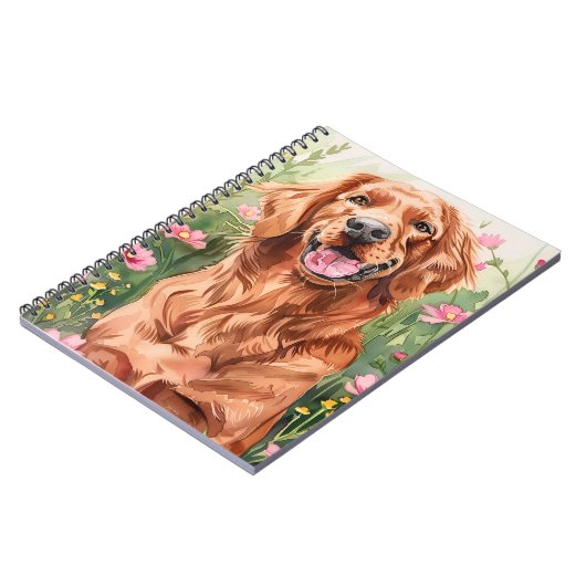 irish setter Waterverf journal Notitieboek (Linkerzijde)
