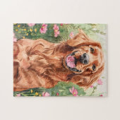 Irish Setter Waterverf Puzzel (Horizontaal)
