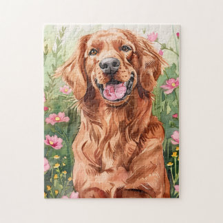 Irish Setter Waterverf Puzzel
