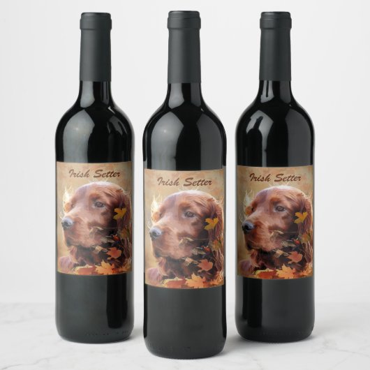 Irish Setter Wijn Etiket (Flessen)