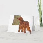 Irish Setter winter Birthday Kaart (Voorkant)