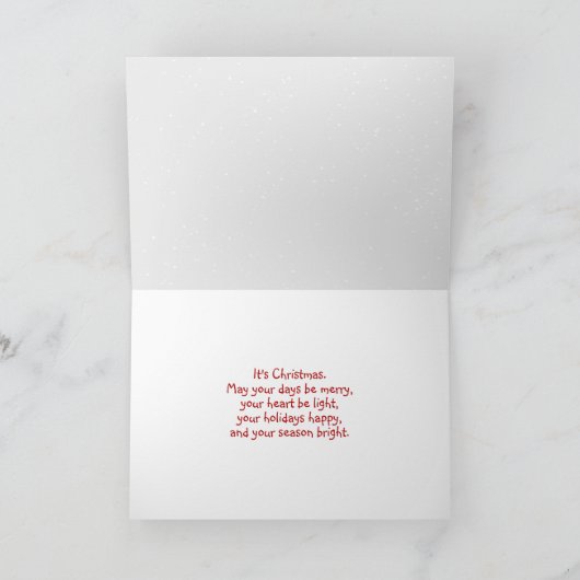 Irish Setter with Holiday Snowman Feestdagen Kaart (Binnen)