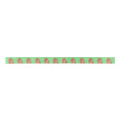 Irish Setters Green Satin Ribbon Satijnen Lint (Voorkant)