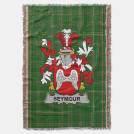 Irish Seymour Coat of Arms Family Crest Ireland Deken