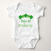 Irish Shamrock 1st St Patricks Day Baby T-shirt (Voorkant)