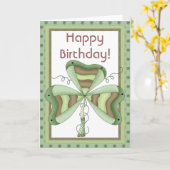 Irish Shamrock 2 Happy March Birthday Kaart (Gele Bloem)