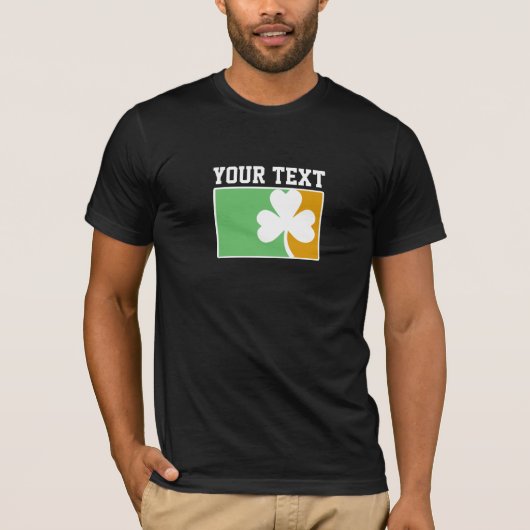 Irish Shamrock aanpasbaar T-shirt (Voorkant)