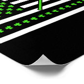 Irish Shamrock American Flag Lacrosse St. Patrick' Poster (Hoek)