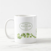 Irish Shamrock and Celtic Knot Name & Message Koffiemok (Links)