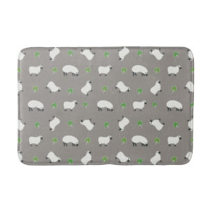 Irish Shamrock and Sheep Pattern Badmat