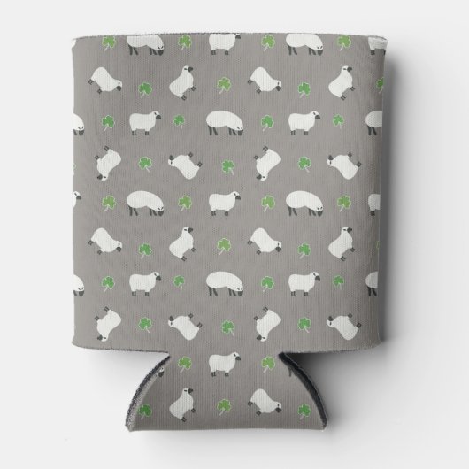 Irish Shamrock and Sheep Pattern Blikjeskoeler (Voorkant)