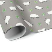 Irish Shamrock and Sheep Pattern Cadeaupapier (Rol Hoek)