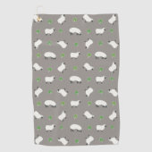 Irish Shamrock and Sheep Pattern Golfhanddoek (Voorkant)