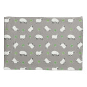 Irish Shamrock and Sheep Pattern Kussensloop (Achterkant-Links)