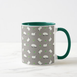 Irish Shamrock and Sheep Pattern Mok