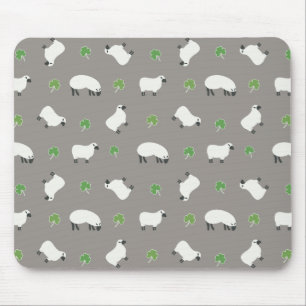 Irish Shamrock and Sheep Pattern Muismat