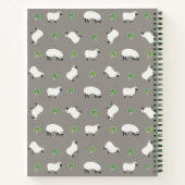 Irish Shamrock and Sheep Pattern Notitieboek (Achterkant)