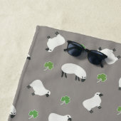 Irish Shamrock and Sheep Pattern Strandlaken (In situ)