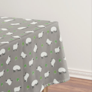 Irish Shamrock and Sheep Pattern Tafelkleed