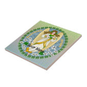 Irish Shamrock Angel Tegel Tegeltje (Zijkant)