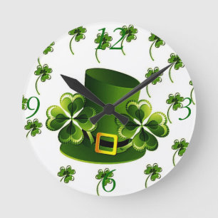 Irish Shamrock Art Ronde Klok
