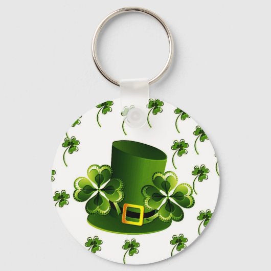Irish Shamrock Art Sleutelhanger (Voorkant)