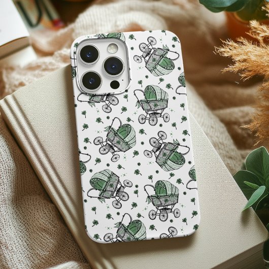 Irish Shamrock Baby Carriage Mother To Be Case-Mate iPhone Case