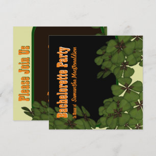 Irish shamrock bachelorette kaart
