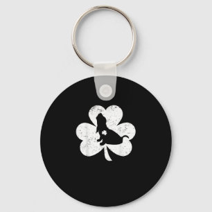 Irish Shamrock Basset Hound Dog St. Patrick's Day Sleutelhanger