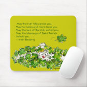 Irish Shamrock Blessing St. Patricks Day Mousepad Muismat (Met muis)