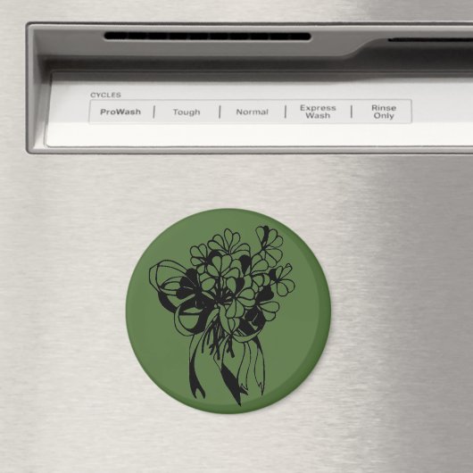 Irish Shamrock Bouquet Green St. Patrick's Day Magneet (Insitu (Vaatwasser))