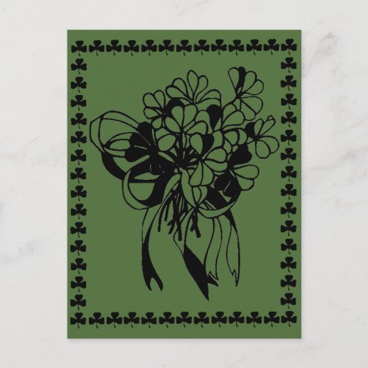 Irish Shamrock Bouquet St. Patrick's Day Briefkaar Briefkaart (Voorkant)
