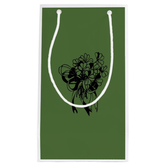 Irish Shamrock Bouquet St. Patrick's Day Gift Bag Klein Cadeauzakje (Voorkant)