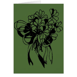 Irish Shamrock Bouquet St. Patrick's Day Kaart