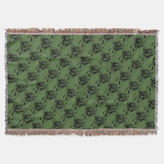 Irish Shamrock Bouquet Throw Blanket Deken (Voorkant)