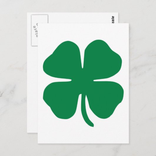 Irish Shamrock Briefkaart (Voorkant / Achterkant)