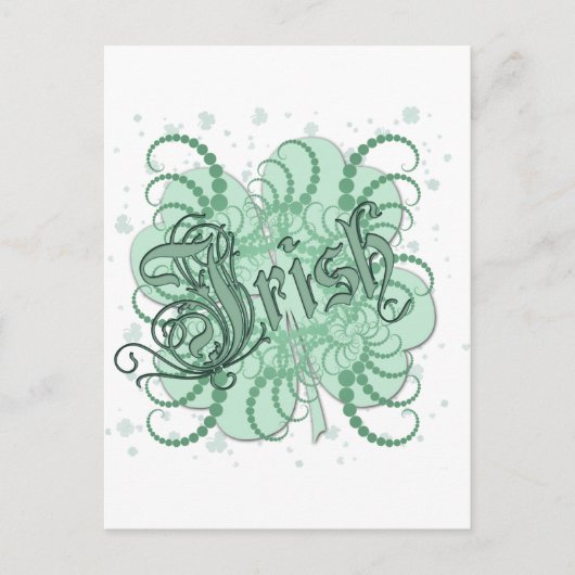 Irish Shamrock Briefkaart (Voorkant)