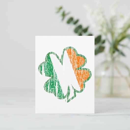 Irish Shamrock Briefkaart (Staand voorkant)