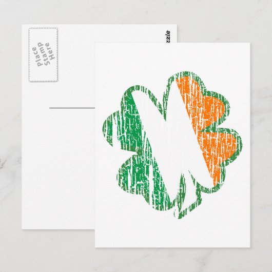 Irish Shamrock Briefkaart (Voorkant / Achterkant)