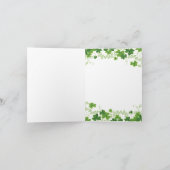 Irish Shamrock, bruidsjurk bruidsmeisje Dank u Bedankkaart (Binnen)