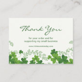 Irish Shamrock Business - Hartelijk dank voor uw v Contactkaartje (Achterkant)