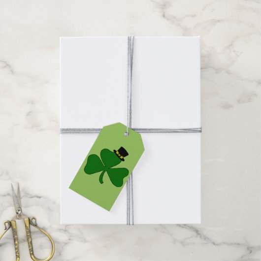 Irish Shamrock Cadeaulabel (Met Touw)
