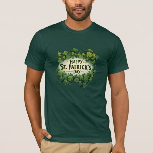 Irish Shamrock Celebration Design T-shirt (Voorkant)