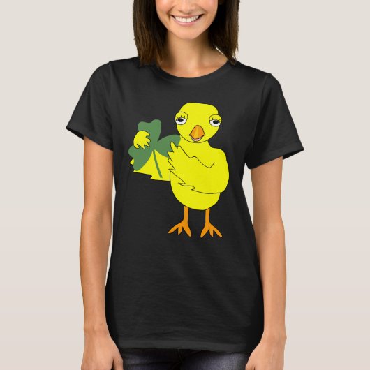 Irish Shamrock Chick T-shirt (Voorkant)