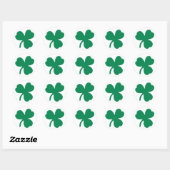 Irish Shamrock Clover Circle Sticker (Vel)